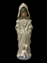 1982 Nao By Lladro 'dog-ma' Figurine Boy With Cloak And Dog