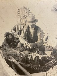 Martha Hale Harvey Signed Photograph Of Fisherman