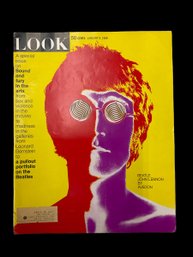 1968 Look Magazine Issue With Foldout Beatles Poster