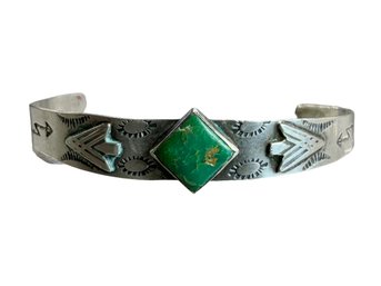 Sterling Silver And Turquoise Native American Bracelet