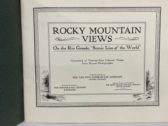 Antique Rocky Mountain Views 1917 Van Noy Inter-state Company Rio Grande Illustrated Book