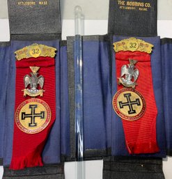 Pair Of Scottish Rite Medals Connecticut Valley Consistory