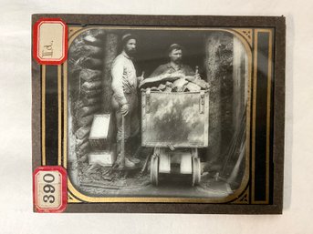 Antique Glass Negatives Coal Miners And Out West