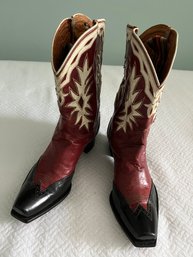 Custom Vintage Hand-made 1930s Cowboy Boots, Gauntlet Gloves, And Women's Bloomers