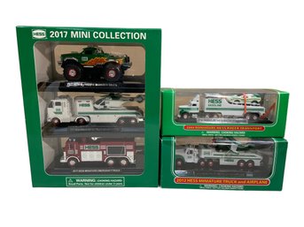 2001 Miniature Hess Racer Transport 2012 Mini Truck Airplane 2017 Mini Collection Toys New In Box