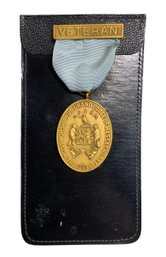 Vintage Masonic Grand Lodge Of Massachusetts Medal Masons AF & AM Veteran 50 Years Service