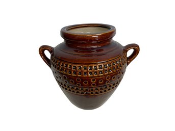 Vintage Pottery Wall Pocket Vase Greek Urn Style