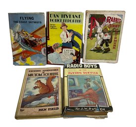 Antique 1900s To 1930s Childrens Books In Dust Jackets Dan Hyland Police Reporter Peter Rabbit Tom Squirrel