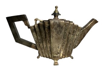 Antique Silver Plate Art Deco Teapot