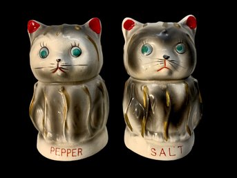 Mid Century Vintage Cat Salt And Pepper Shakers Japan