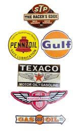 Decorative Metal Gasoline Signs STP Texaco Pennzoil Gulf Etc