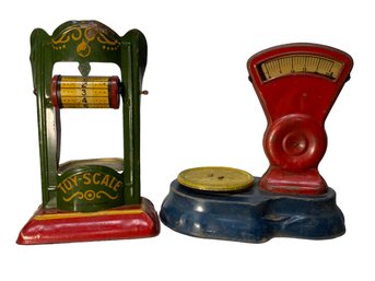 1930s Tin Litho Toy Scales