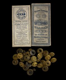 Antique Buttons Made By D Evans And Co Attleboro Mass Possibly Police Department 19th C