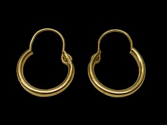 14 Kt Gold Everyday Hoop Earrings