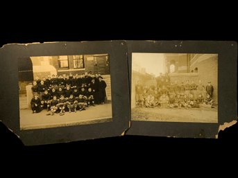 Two Antique Gloucester High School Football Team Photos