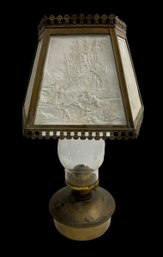 PPM Lithophane Shade Married With An Antique Oil Lamp Whitehouse Bears Young Photographer