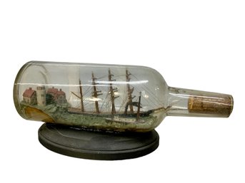 Vintage Ship In Bottle Folk Art
