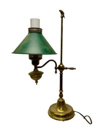 Vintage Green Shade Student Lamp