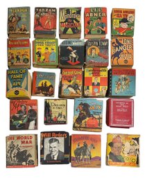 Lot Of 23 Big Little Books Including Tarzan Mandrake Magician Moon Mullins Dick Tracy Houdini Etc.