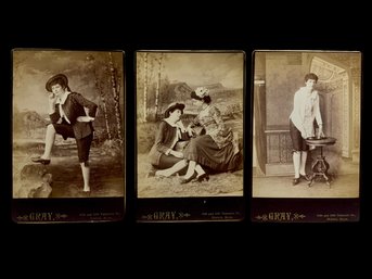 Antique Cabinet Cards Cross Dressing Gay Couple Boston Marriage!