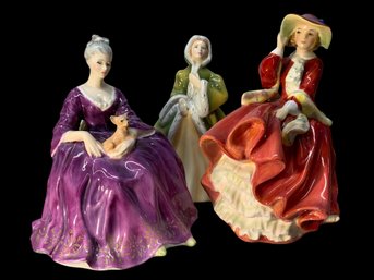 Royal Doulton Emma, Charlotte, And Top O The Hill Porcelain Figurines