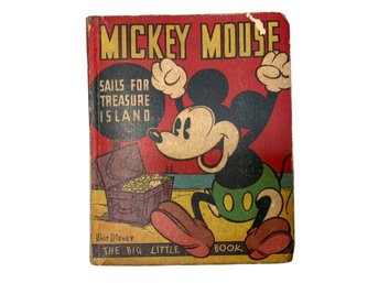 Mickey Mouse Sails For Treasure Island Big Little Book Disney
