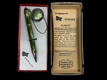 Vintage Wearable PAT Pencil In Original Box Retractable Pin