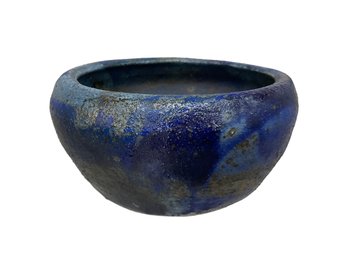 Small Cobalt Glazed Stoneware Bowl