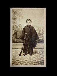 Antique Photo Of Child With Rifle Civil War Era