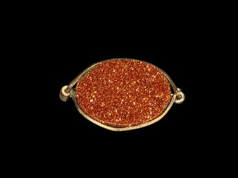 Antique Goldstone Pin