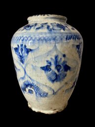 Large Antique Glazed Stoneware Persian ? Moroccan ? Vase