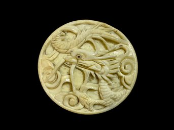 Antique Carved Dragon Medallion