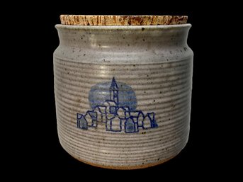 Town Of Marblehead 350th Anniversary Jar Stoneware