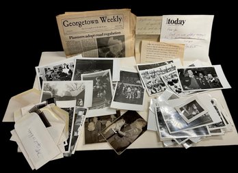 Georgetown MA Ephemera And Photo Lot Newspaper Photographer Segal Accident Firefighters Etc