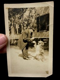 Batch Of Antique Photos Including Officer With Dog
