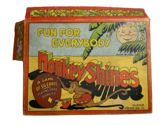 Rare Boxed Monkey Shines Card Game Made By Whitman Pub. Co. 1930s
