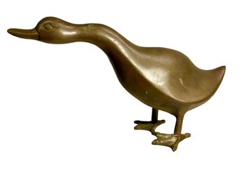 Antique Bronze Duck Garden Figure