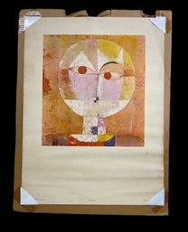 Vintage Paul Klee Poster Of Senecio Or Head Of A Man Going Senile