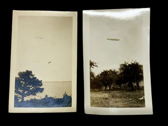 Antique Zeppelin Probably  Hindenburg Candid Photos Taken Locally