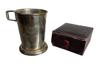 Antique Metal Travel Cup Collapsible