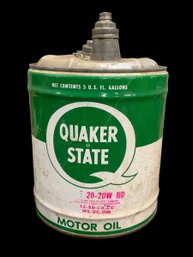 Quaker Motor Oil Drum Vintage Empty