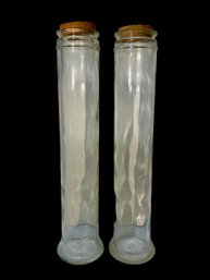 Extra Tall Vintage Glass Spaghetti Canisters
