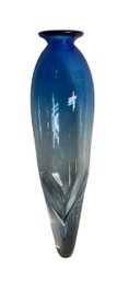 Hand Blown Art Glass Hanging Vase Light Catcher