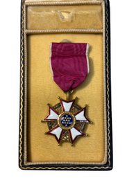 WWII Legion Of Merit Medal Attributed With Box And Letter