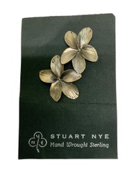 Vintage Stuart Nye  Sterling Silver Floral Pendant