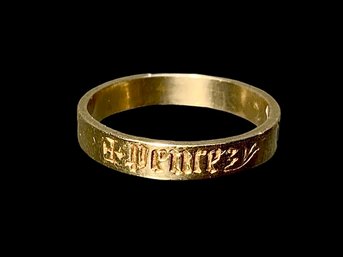Vintage/Antique 14K Gold Poesy Ring Pence De Moi