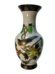 Japanese Hand Painted Porcelain Stamped Vase