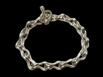 Heavy Sterling Silver Link Chain Bracelet