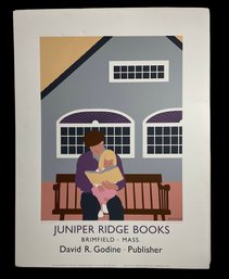 Juniper Ridge Books David R Godine Publisher 1986 Poster By Glenna Lang Illustrator Artist Proof