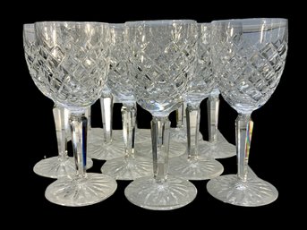 12 Waterford Comeragh Crystal Goblets Ready For Brunch!